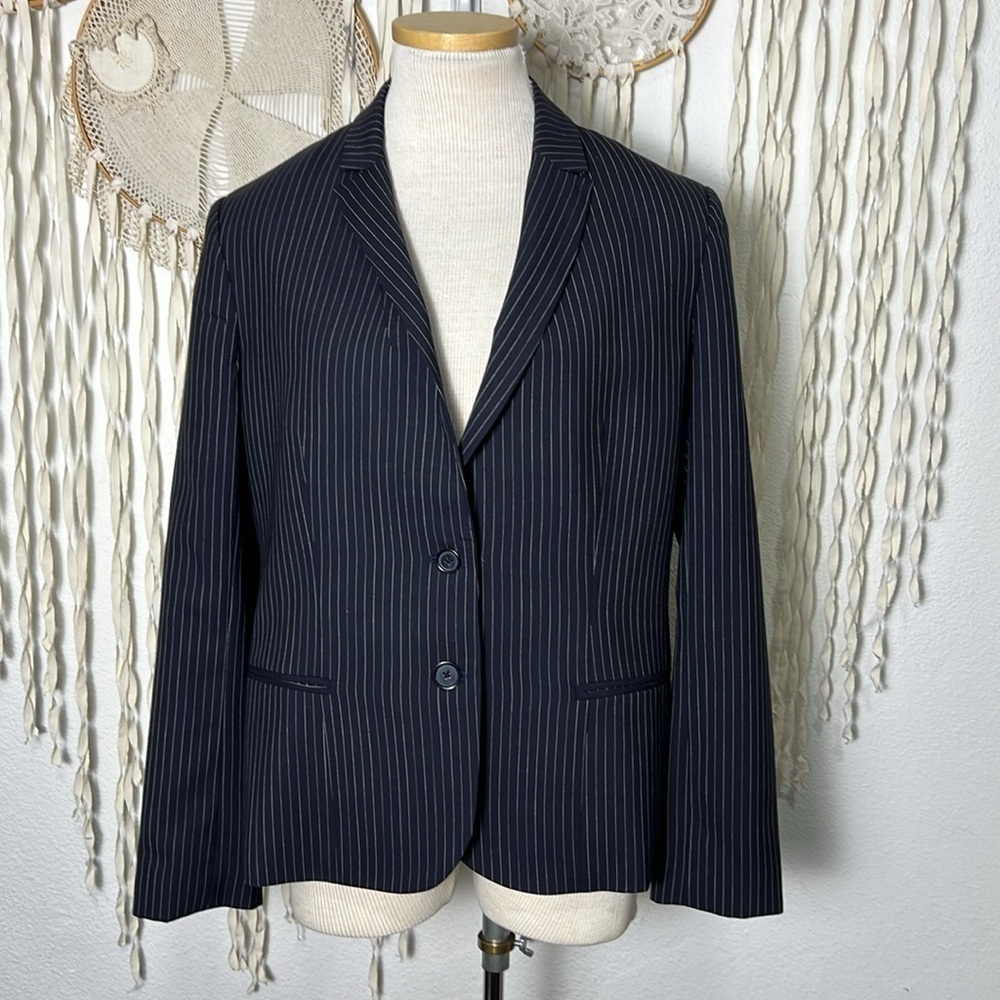 Jenni Kayne Navy Pinstripe Blazer